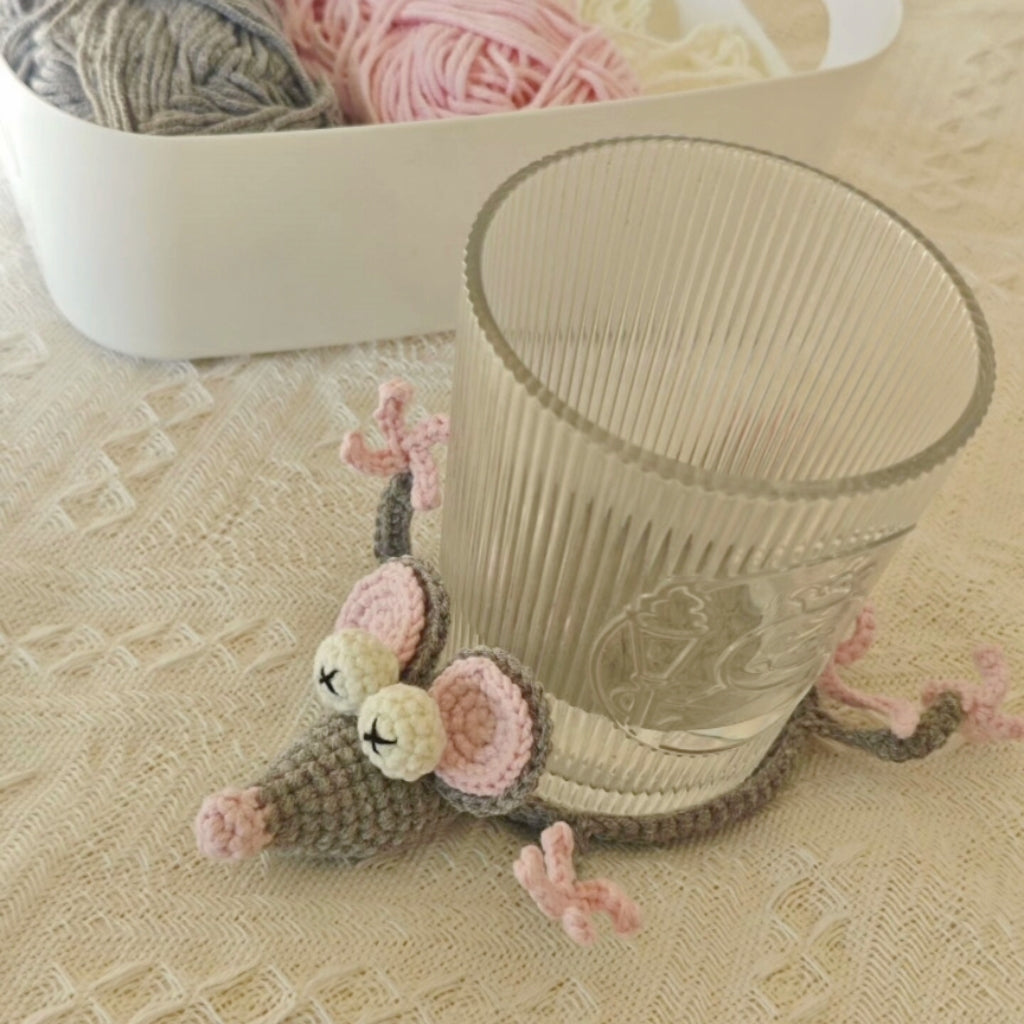 Cute rat Crochet Coaster (Pre-order)