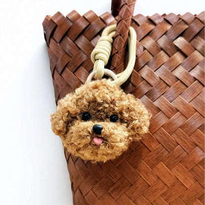 Handmade Pipe Cleaner Poodle Bichon Bag Charm & Keychain