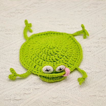 Handmade Crochet Frog Coaster