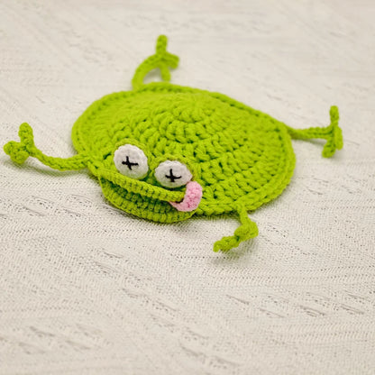 Handmade Crochet Frog Coaster