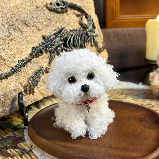 Handmade Teddy Bichon Doll Figurine