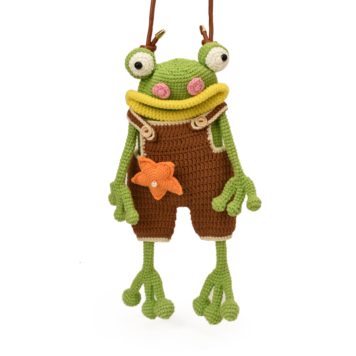 Crochet Big-Mouth Frog Crossbody Bag