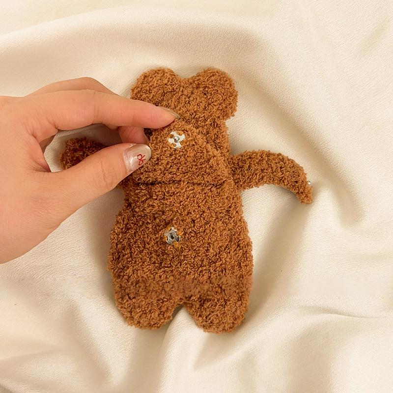 Crochet handmade bear AirPods case & bag charms