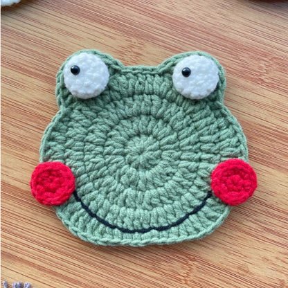 Handmade Crochet Animal Coasters | Cute Knit Cup Coasters