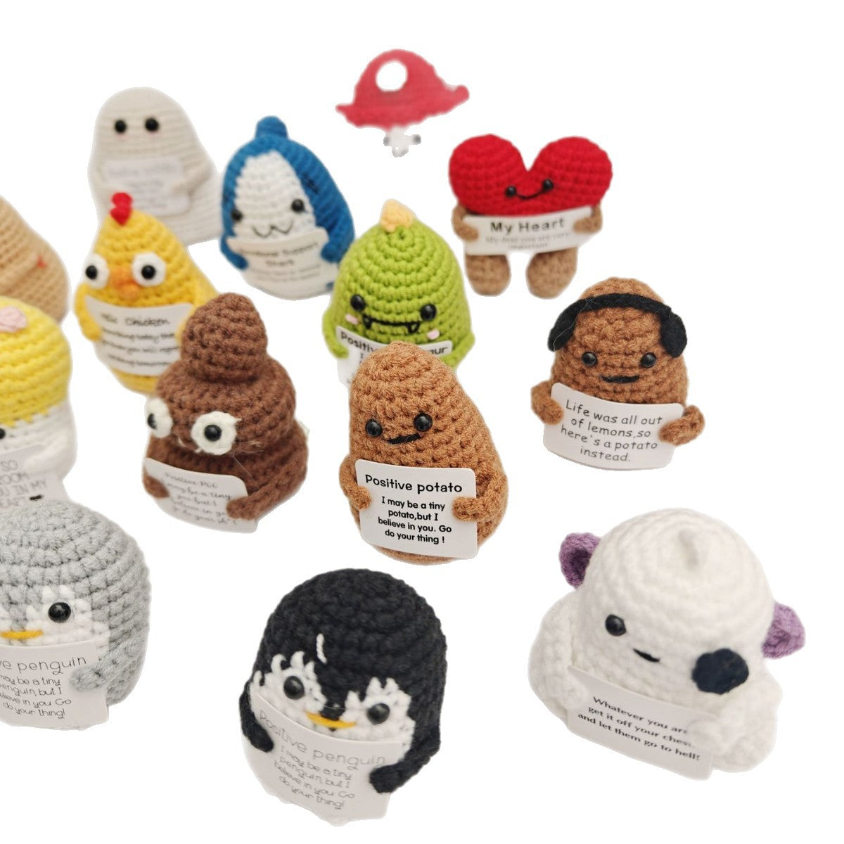 Handmade Crocheted Potted Plant Positive Energy Yarn Ornament