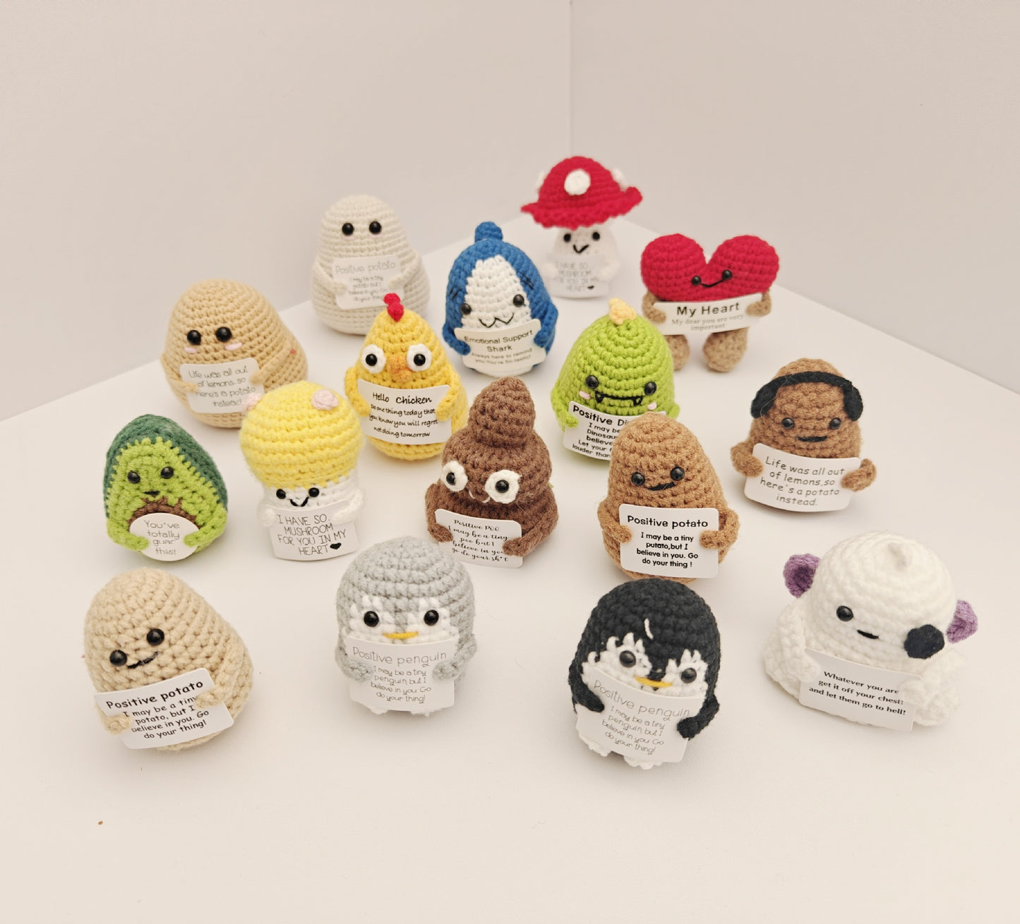 Handmade Crocheted Potted Plant Positive Energy Yarn Ornament