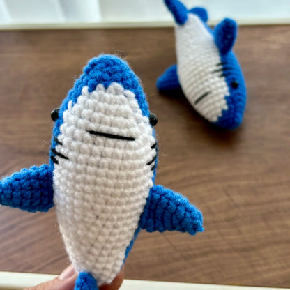 Yarn Crochet Knitting Positive Energy Animal Positive Shark Emoji Handmade Knitted Shark