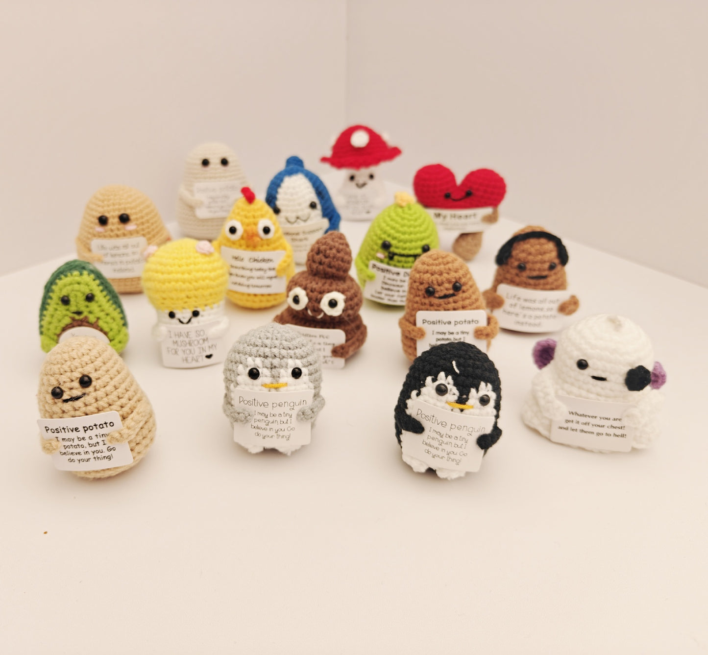 Handmade Crocheted Potted Plant Positive Energy Yarn Ornament