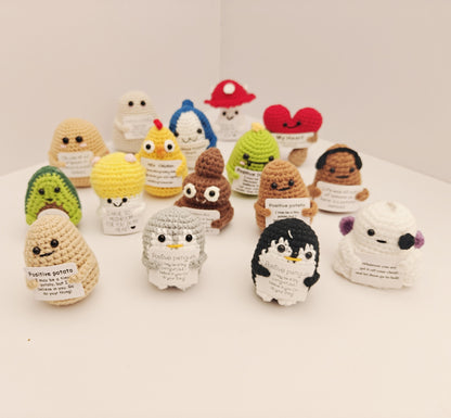 Handmade Crocheted Potted Plant Positive Energy Yarn Ornament