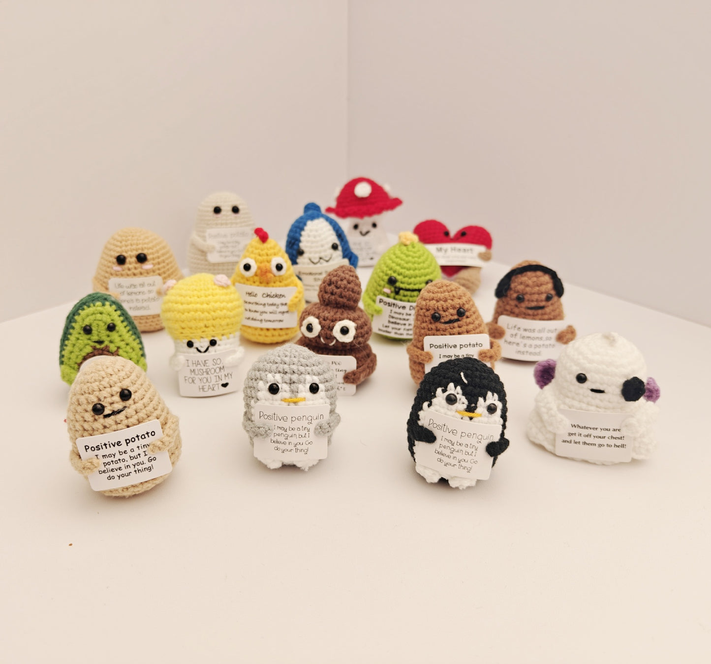 Handmade Crocheted Potted Plant Positive Energy Yarn Ornament