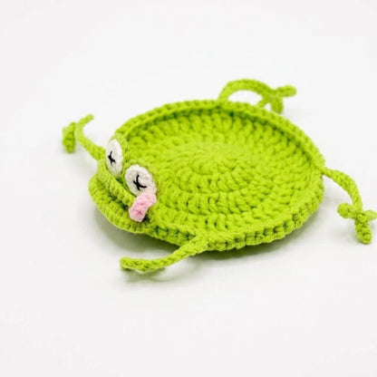 Handmade Crochet Frog Coaster