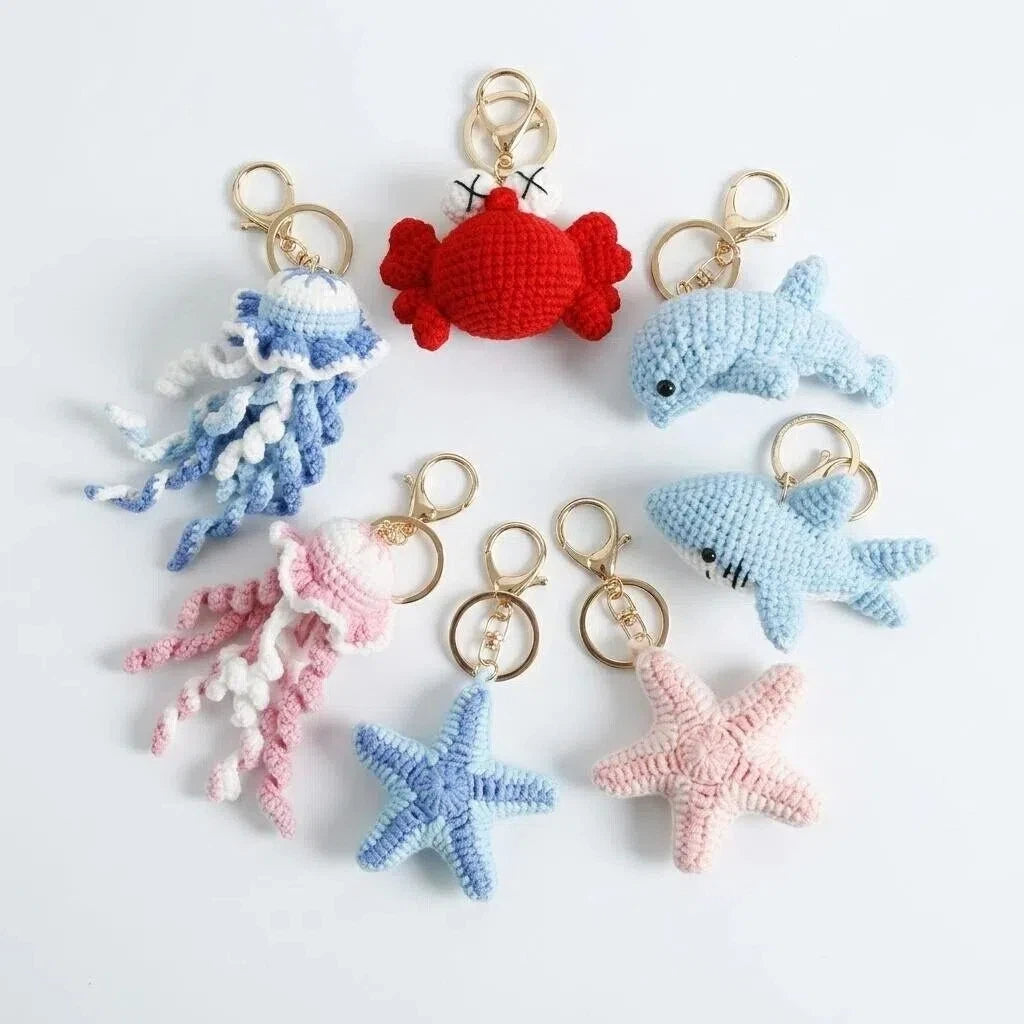 Ocean Animal Handmade Crochet Keychain / Bag Charm