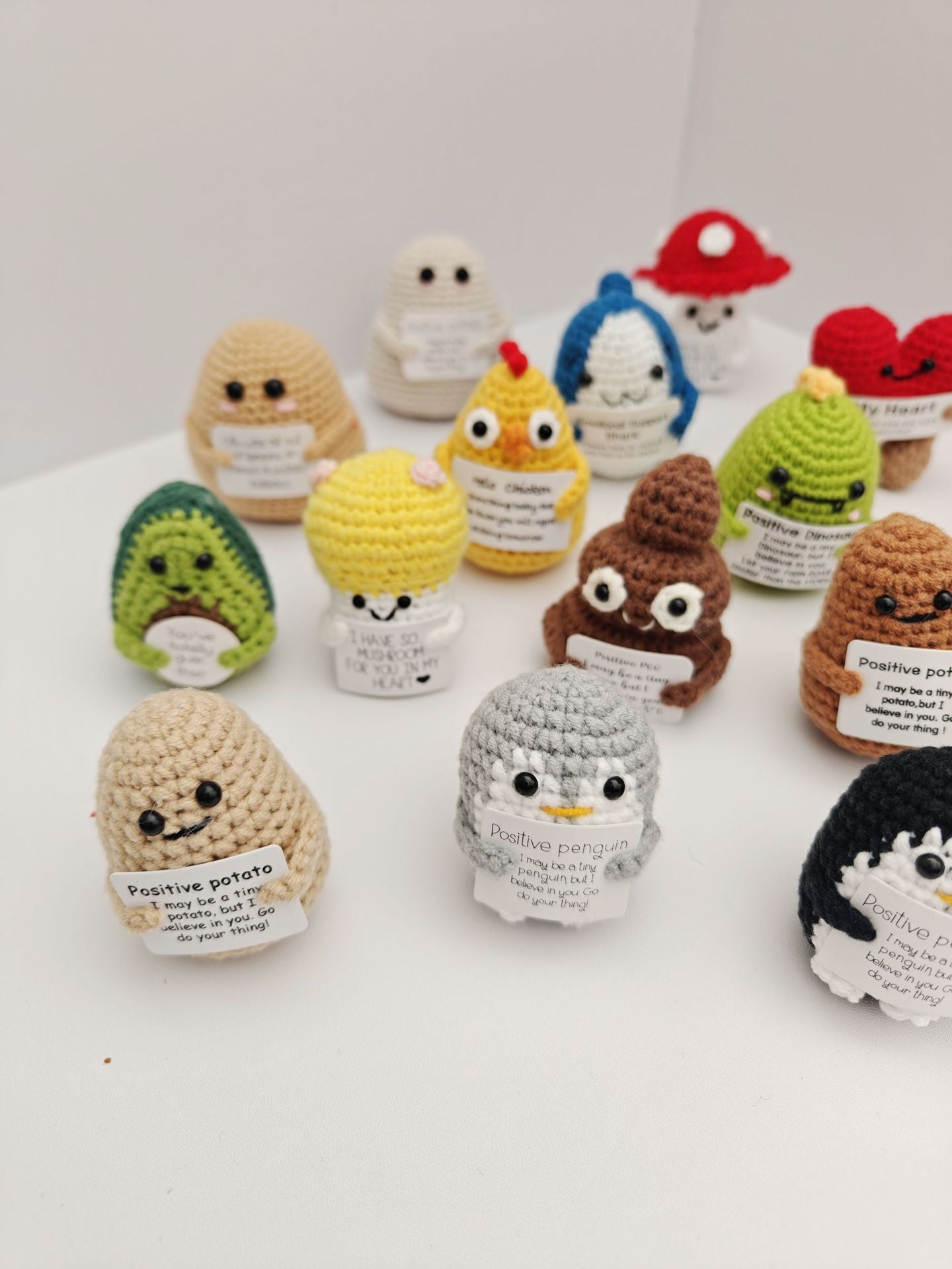 Handmade Crocheted Potted Plant Positive Energy Yarn Ornament