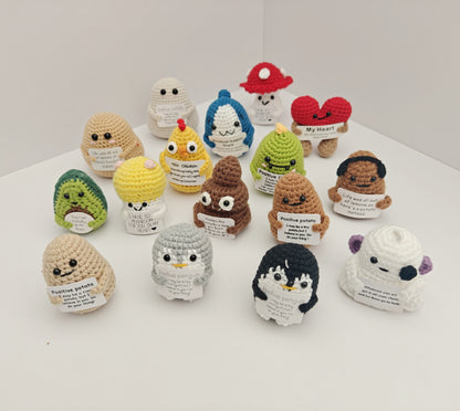 Handmade Crocheted Potted Plant Positive Energy Yarn Ornament