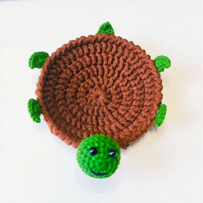 Handmade Crochet Cute Animal Pop-Up Coasters