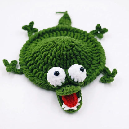 Handmade Crochet Crocodile Coaster